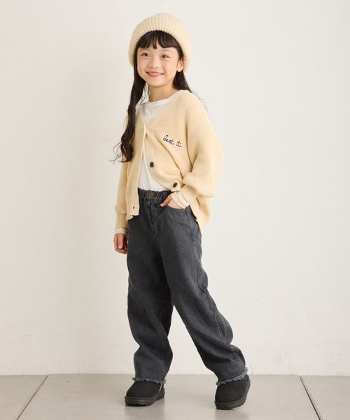 KIDS】【TYPY DENIM】甘織り裾フリンジカーブデニム（デニムパンツ