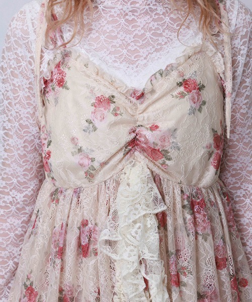 axes femme（アクシーズファム）の「ブーケレースキャミチュニック