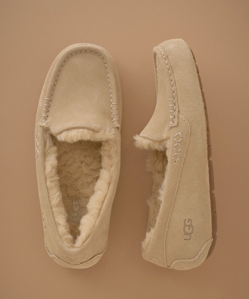 セール】【UGG】ANSLEY ウールボアスリッポン ローファー モカシン