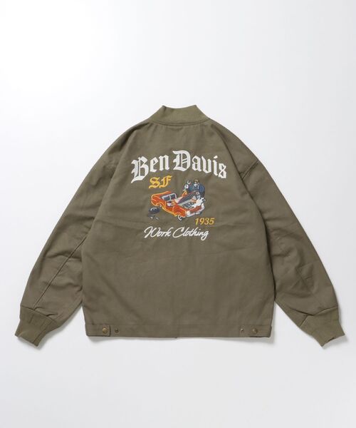 BEN DAVIS（ベンデイビス）】MECHANIC EMB RIBBED JACKET / ワーク
