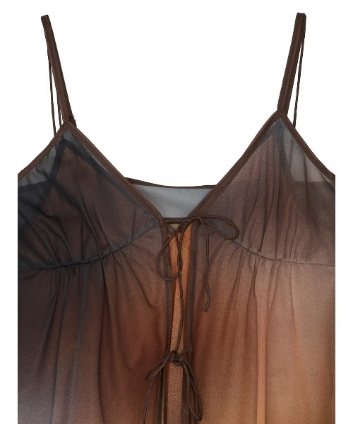 Ameri（アメリ）の「MEDI GRADIENT SHEER SET TOP（Tシャツ/カットソー