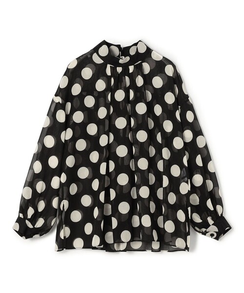 イヴェールドットプリント バックリボンブラウス（シャツ/ブラウス