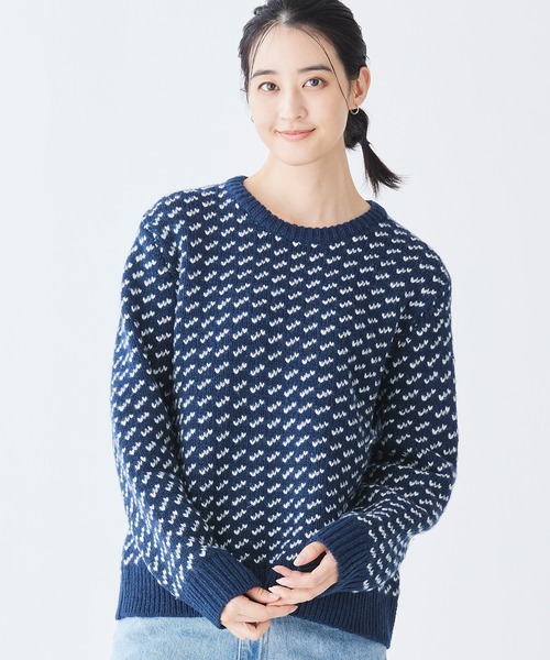 ビーンズ・クラシック・ラグ・ウール・セーター、クルーネック