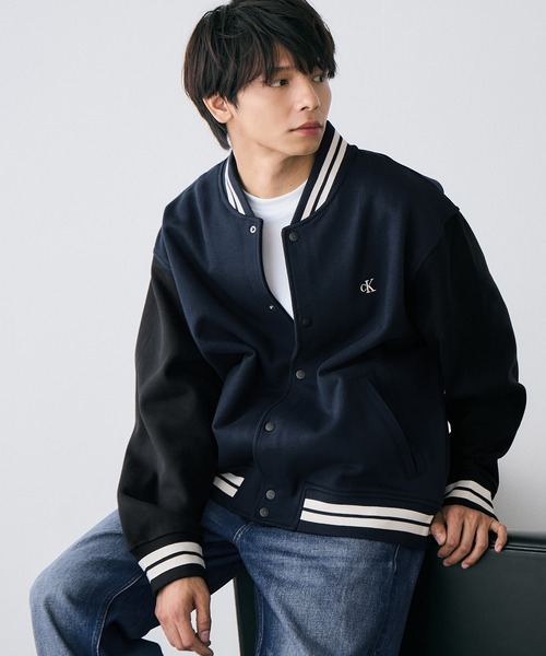 セール】ジャケット - バーシティボンバージャケット（スタジャン