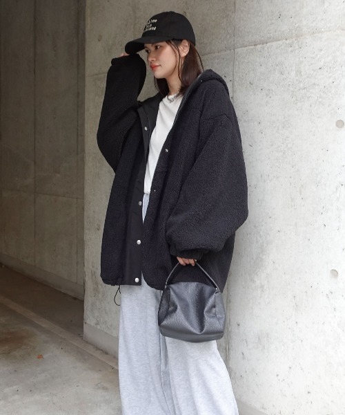 セール】ボアビッグシルエットフードブルゾン（ブルゾン）｜CORNERS