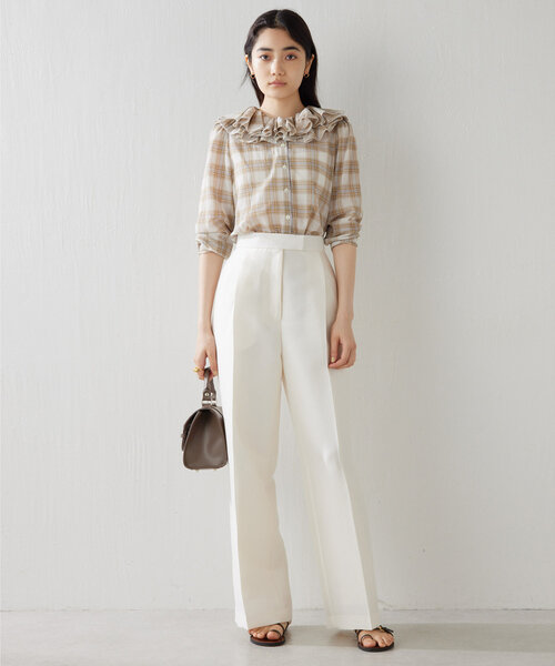フリルチェックブラウス（シャツ/ブラウス）｜Whim Gazette（ウィム