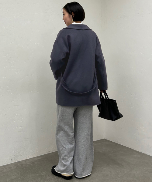 WEB限定/追加》SUPER140 ダブルフェイスベルテッドコート（その他