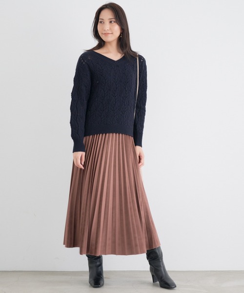 ANAYI（アナイ）の「ウールカシミヤレースケーブル プルオーバー