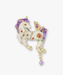 ANNA SUI（アナスイ）の「孔雀の羽モチーフブローチ（パープル