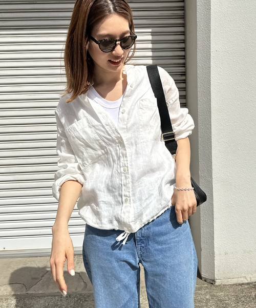 FRAMeWORK フレンチリネンドロストシャツ