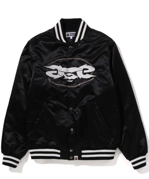 APE RELAXED FIT NYLON VARSITY JACKET M（スタジャン）｜A BATHING