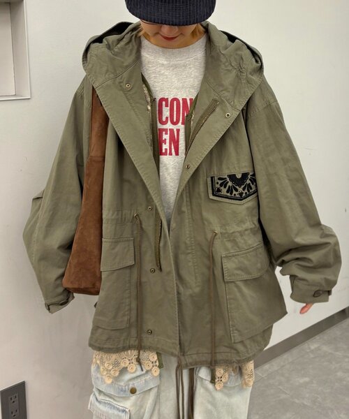 etsinta】レースベスト付モッズコート（その他アウター）｜etsinta