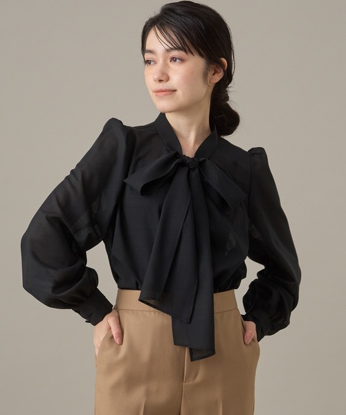 ANAYI（アナイ）の「ウールボイルボウタイ ブラウス（シャツ/ブラウス