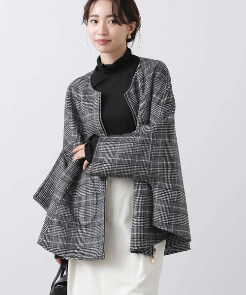 セール】ウールリバーシブルポンチョ（ポンチョ）｜Risley（リズレー