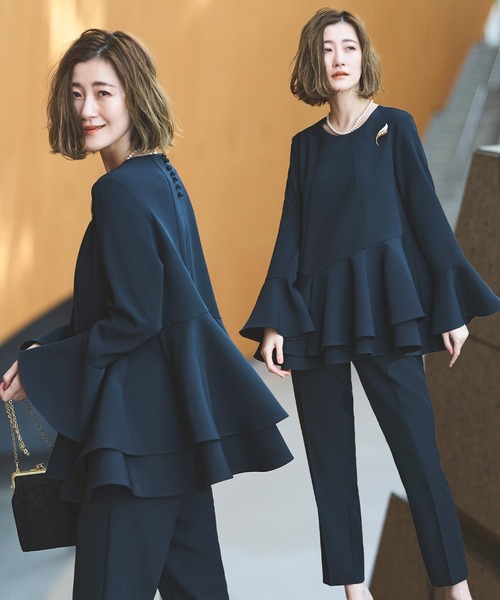 セール】オケージョンドレス 結婚式 ｜ ストレッチ ｜ ダブル フレア