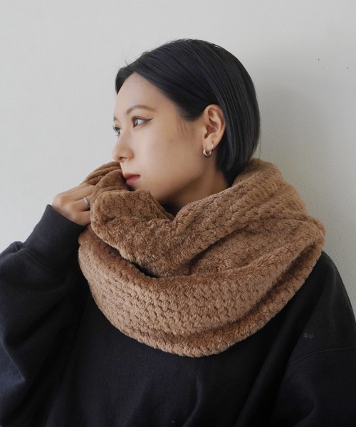 ボリューム ワッフル スヌード（ネックウォーマー/スヌード）｜Port