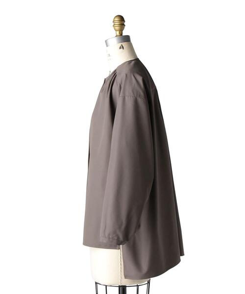 Drawer（ドゥロワー）の「Drawer ウェザーノーカラーギャザーブラウス