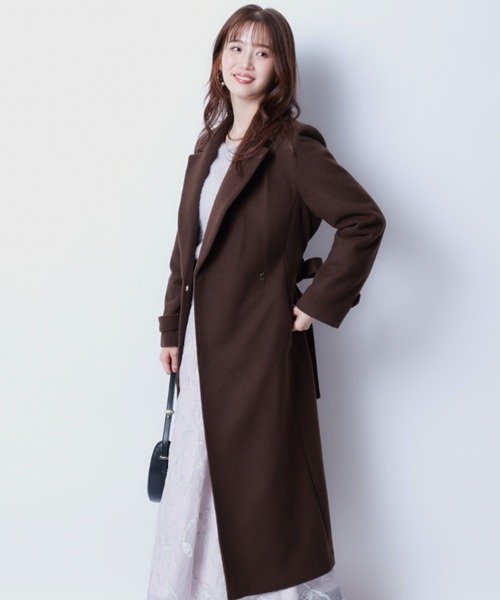 JUSGLITTY（ジャスグリッティー）の「リボンベルト付ロングコート