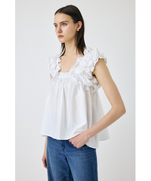 MOUSSY（マウジー）の「SHOULDER FRILLS トップス（シャツ/ブラウス