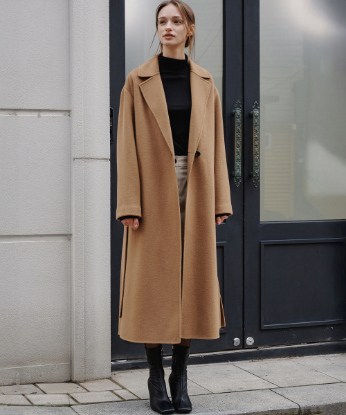 MALOUPE（マロップ）の「6510 カシミヤロングコート (キャメル