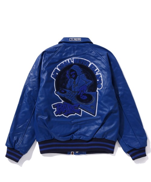 A BATHING APE（アベイシングエイプ）の「(B)APE LEATHER VARSITY
