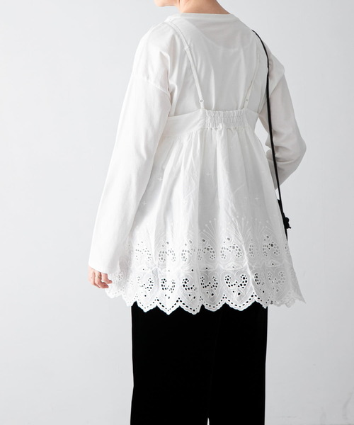 かぐれ（カグレ）の「スカラップ刺繍キャミソール（キャミソール