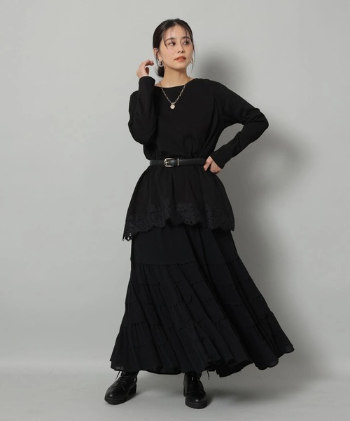 コットン楊柳ティアードスカート（スカート）｜Arpege story