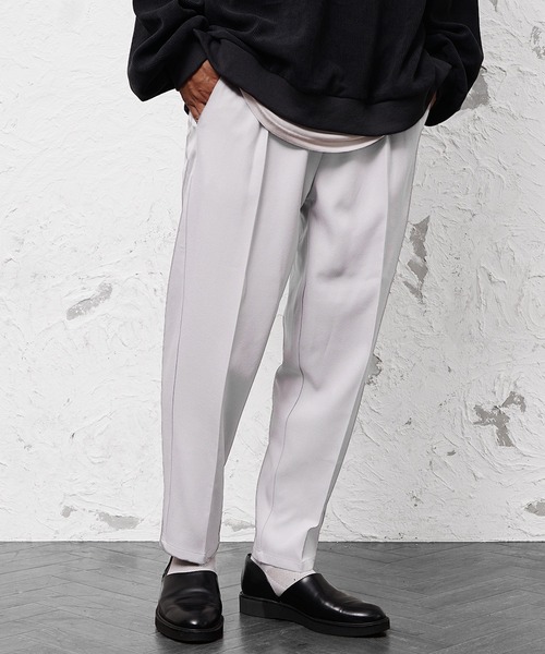 MinoriTY】さらさら素材きれいめチノパンツ テーパードパンツ