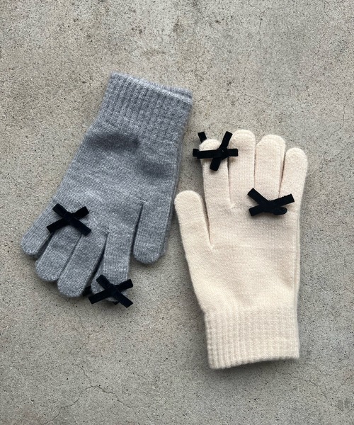 GUCCI リボン付きグレー手袋 GUCCI リボン付きグレー手袋 楽天市場