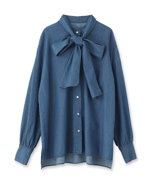 DRESSTERIOR（ドレステリア）の「◇【2WAY】ボウタイデニムブラウス