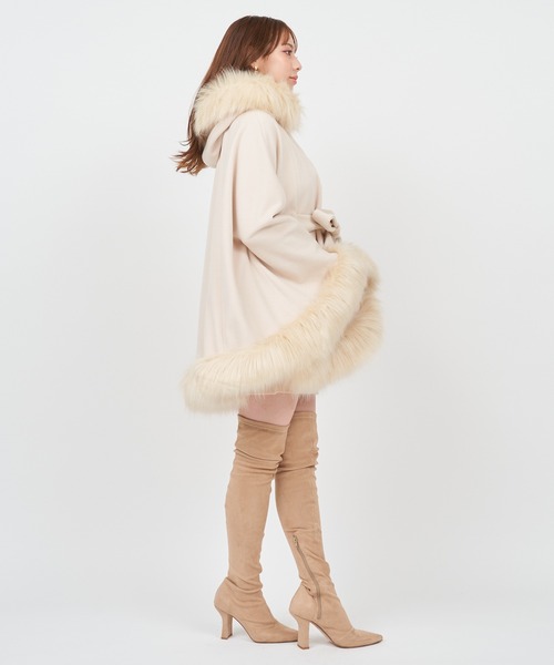 ZOZO限定】フードファーケープコート（その他アウター）｜ROYAL PARTY