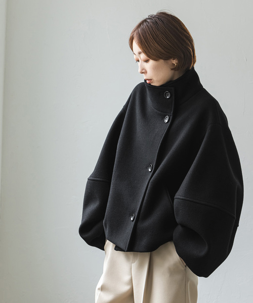Noble（ノーブル）の「《追加》メルトンパフスリーブショートコート