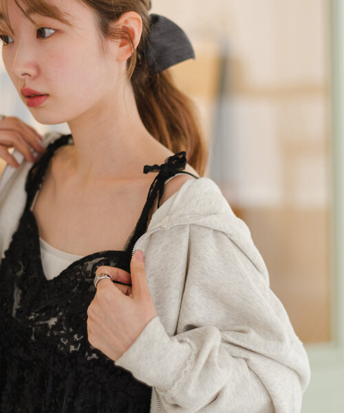 セール】【前後2WAY】ウェーブ刺繍チュールチュニック（チュニック