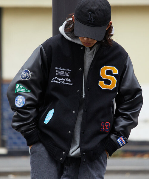 セール】限定展開 マルチ 刺繍ワッペン スタジャン（ブルゾン