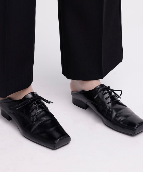セール】SQUARE TOE LACE UP LOAFERS（ローファー）｜Ameri（アメリ