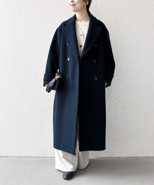 セール】【WEB限定】SHIPS any: PURE WOOL ロング テーラード コート