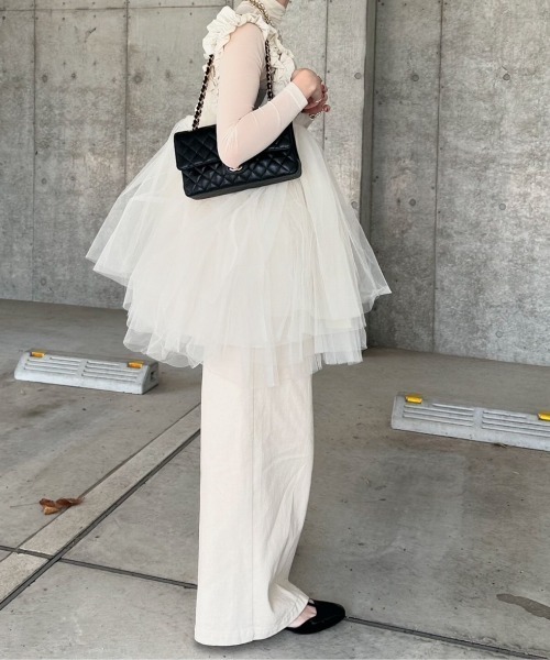 PERNA（ペルナ）の「チュールギャザーキャミソール（シャツ/ブラウス