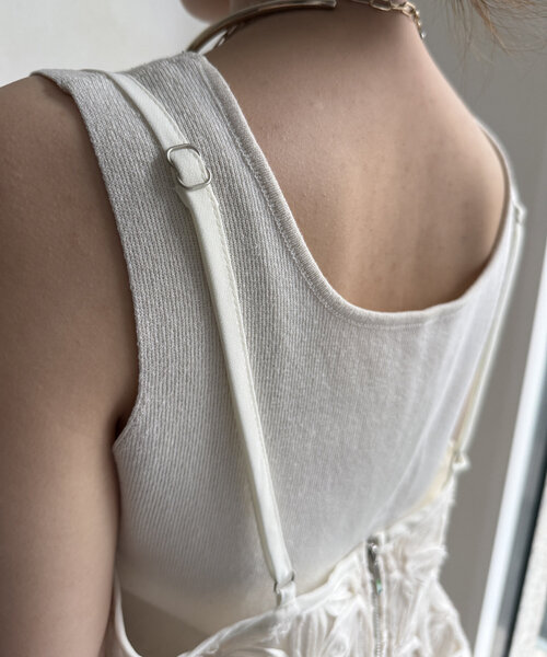 WEB限定】チュールフラワーキャミ（シャツ/ブラウス）｜DouDou