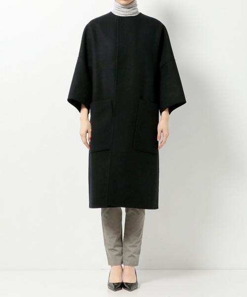 Drawer（ドゥロワー）の「DRAWER メルトンノーカラーコート（その他