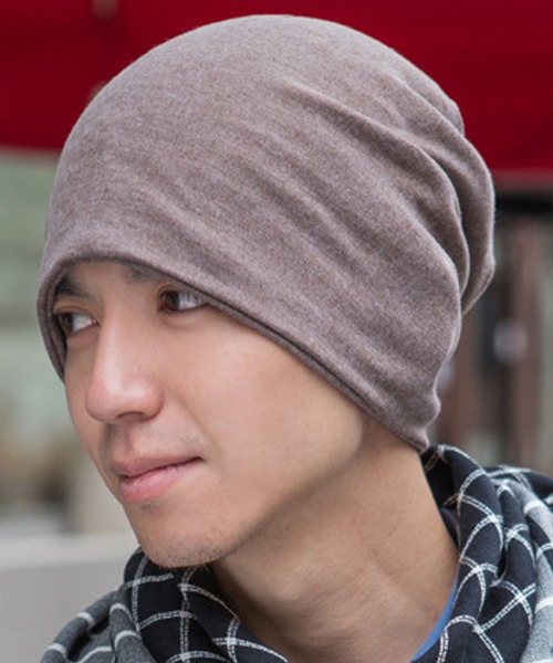 メンズ スヌードにもなる2WAYツイストワッチニット帽（ニットキャップ