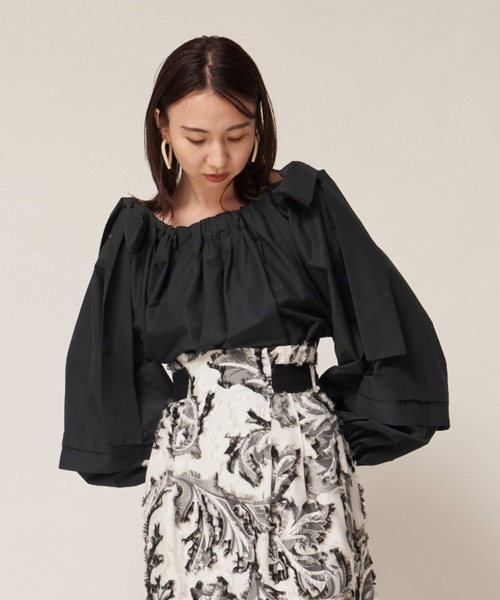 FRAY I.D（フレイアイディー）の「サイドノットパフブラウス（シャツ