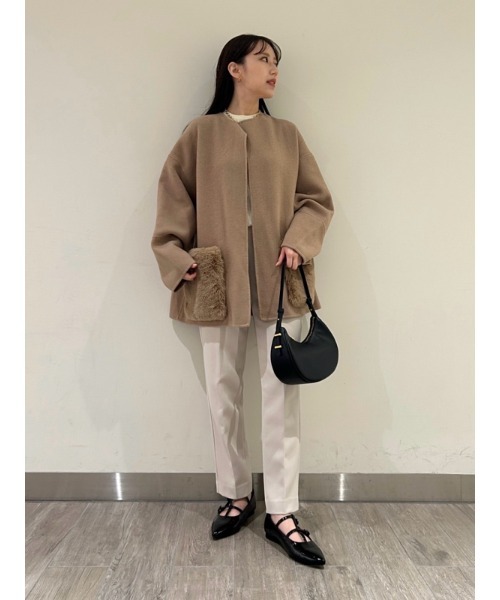 Mila Owen（ミラオーウェン）の「2WAYファーポケットリバーコート