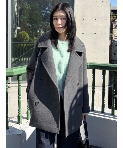 セール】DOUBLE BREASTED MID コート（ピーコート）｜MOUSSY（マウジー