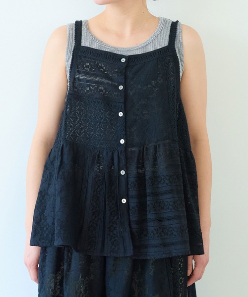 セール】indiaパッチワークレース キャミビスチェ（シャツ/ブラウス