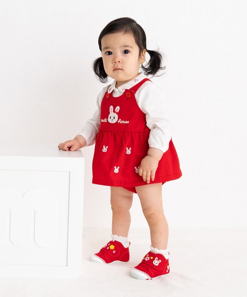 MIKI HOUSE（ミキハウス）の「スカート付ロンパース（ロンパース