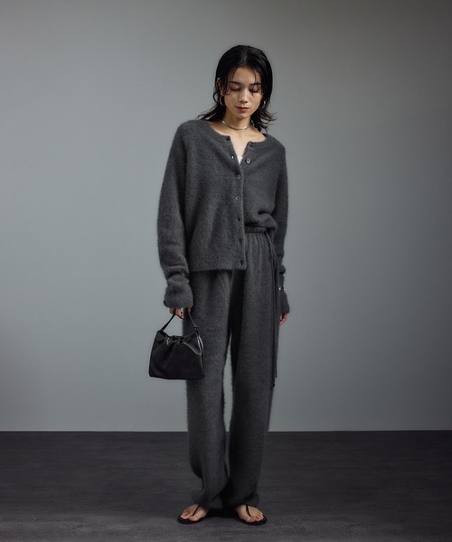 セール】フォックスカシミヤ混 前後2WAYカーディガン / セットアップ