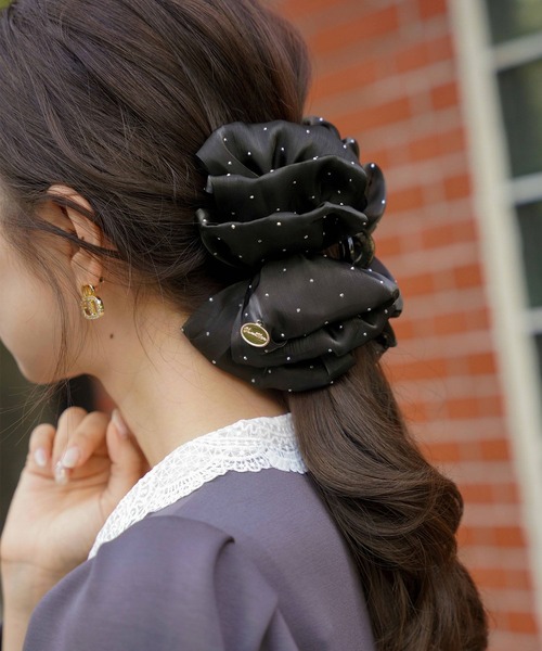 セール】キラキラ シュシュ風 バンスクリップ le reve vaniller