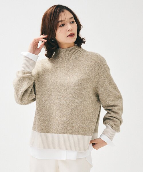 セール】【8色展開/洗える】ウールカシミヤ ハイネックニット（ニット