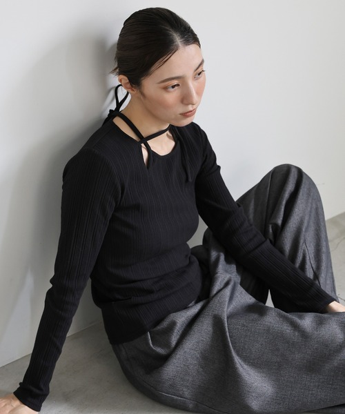 セール】チョーカーリブトップス（Tシャツ/カットソー）｜select MOCA