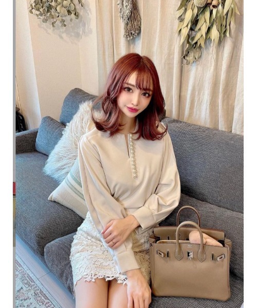 TONAL（トーナル）の「パールキーネックブラウス（シャツ/ブラウス